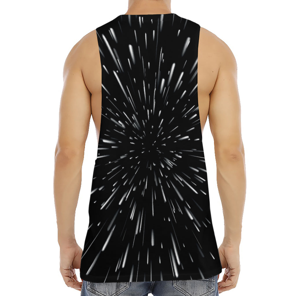Galaxy Hyperspace Print Men's Muscle Tank Top