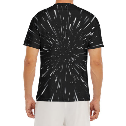 Galaxy Hyperspace Print Men's Short Sleeve Rash Guard