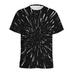 Galaxy Hyperspace Print Men's Sports T-Shirt