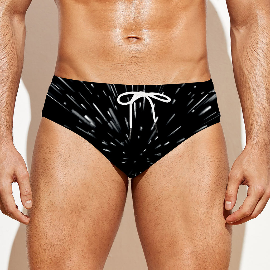 Galaxy Hyperspace Print Men's Swim Briefs