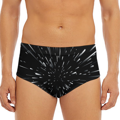 Galaxy Hyperspace Print Men's Triangle Swim Briefs