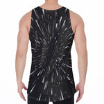 Galaxy Hyperspace Print Men's Velvet Tank Top