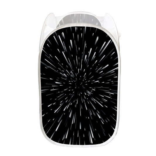 Galaxy Hyperspace Print Mesh Laundry Hamper