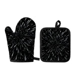 Galaxy Hyperspace Print Oven Mitt And Pot Holder Set