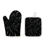 Galaxy Hyperspace Print Oven Mitt And Pot Holder Set