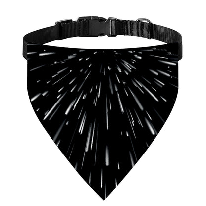 Galaxy Hyperspace Print Over The Collar Dog Bandana