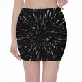 Galaxy Hyperspace Print Pencil Mini Skirt