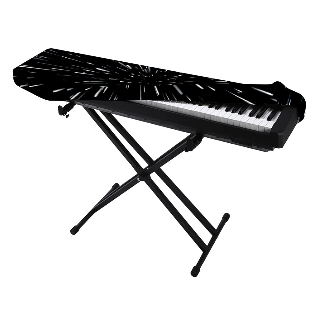Galaxy Hyperspace Print Piano Keyboard Cover