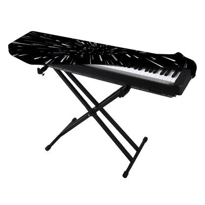 Galaxy Hyperspace Print Piano Keyboard Cover