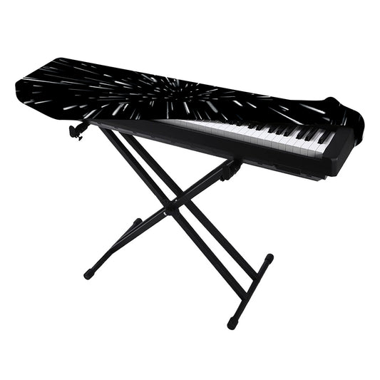 Galaxy Hyperspace Print Piano Keyboard Cover