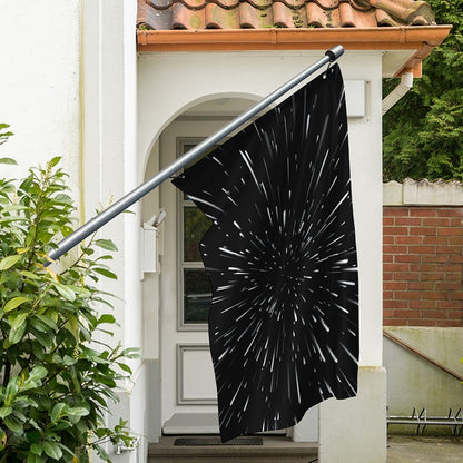 Galaxy Hyperspace Print Polyester Flag