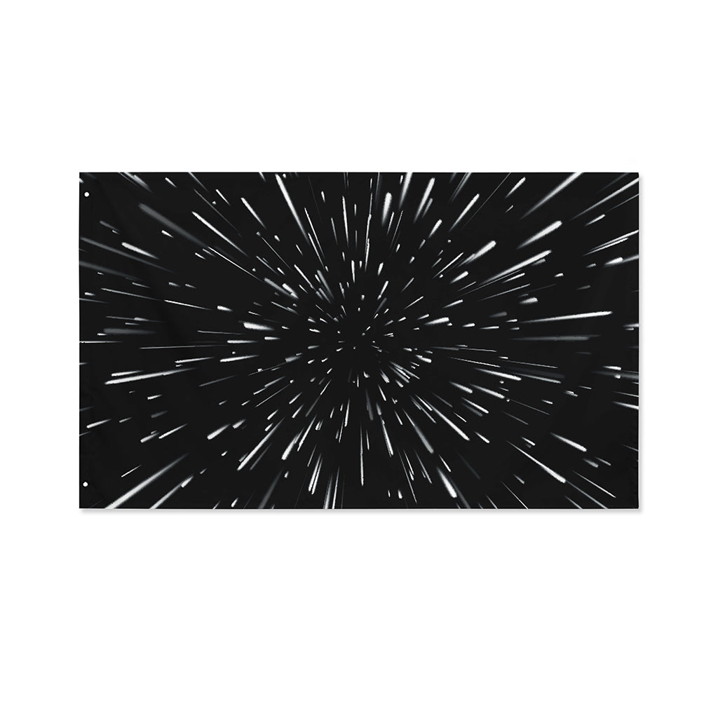 Galaxy Hyperspace Print Polyester Flag