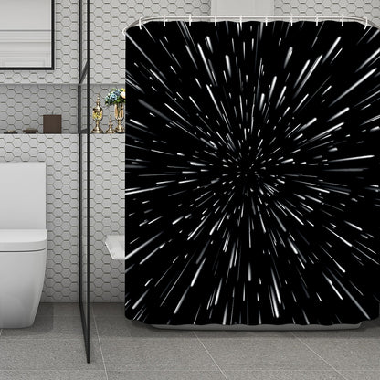 Galaxy Hyperspace Print Polyester Shower Curtain