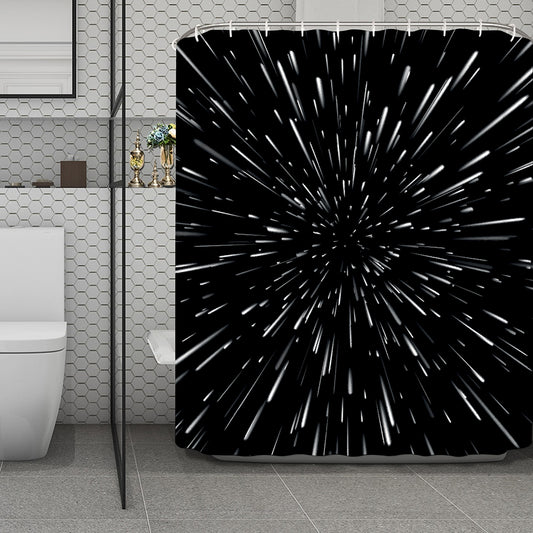 Galaxy Hyperspace Print Polyester Shower Curtain