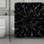 Galaxy Hyperspace Print Polyester Shower Curtain
