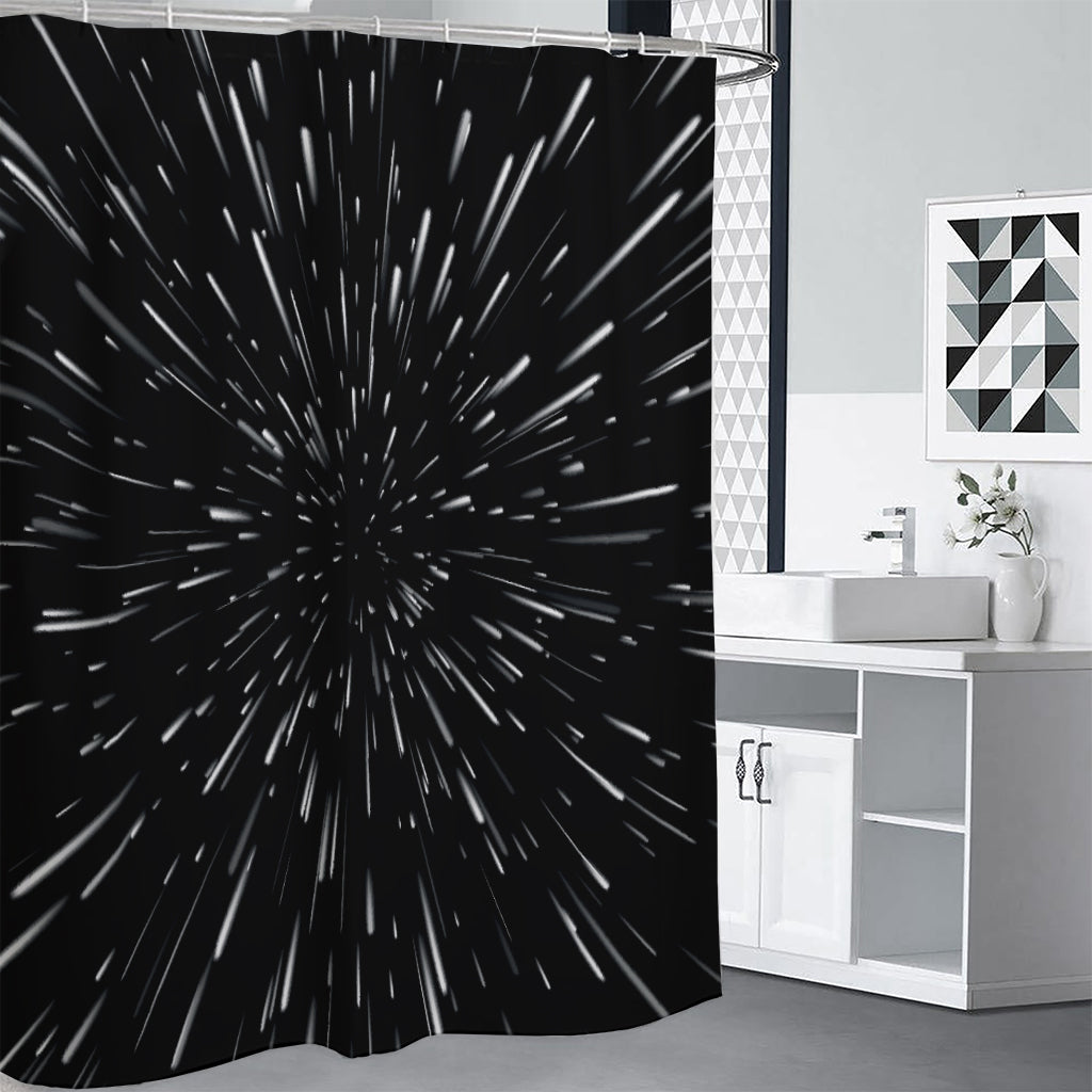 Galaxy Hyperspace Print Premium Shower Curtain