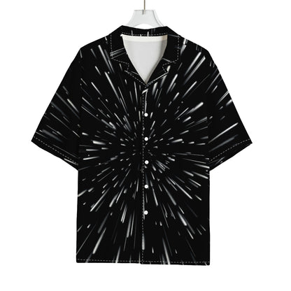 Galaxy Hyperspace Print Rayon Hawaiian Shirt