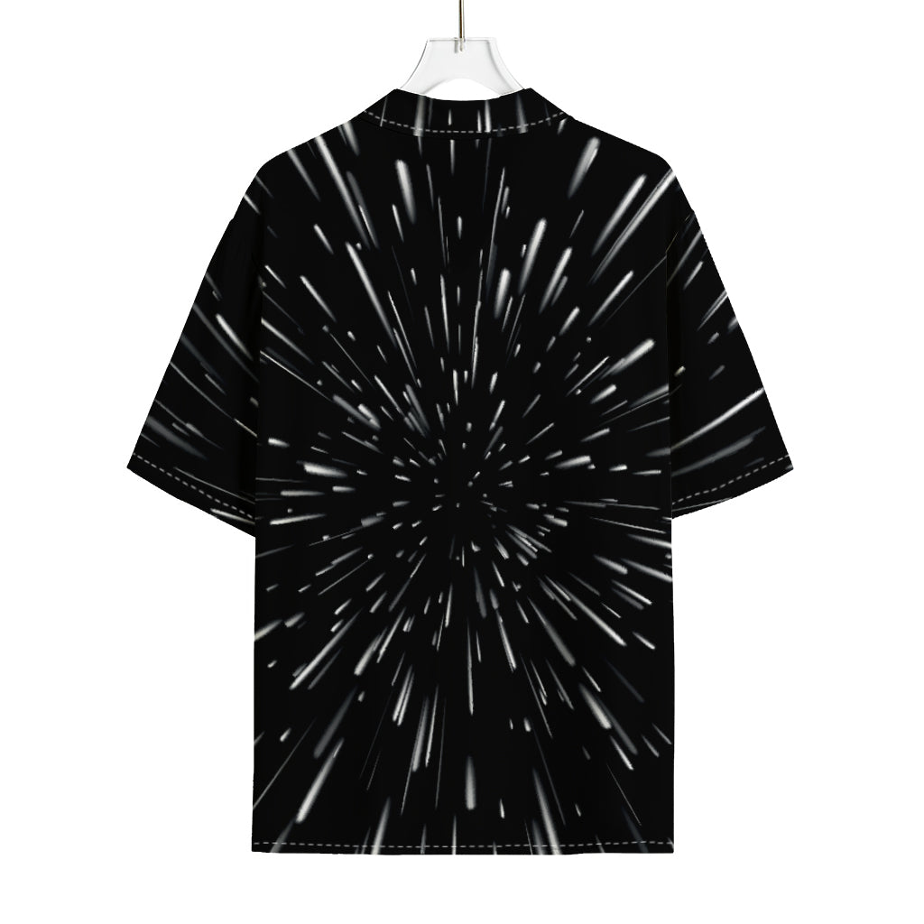 Galaxy Hyperspace Print Rayon Hawaiian Shirt