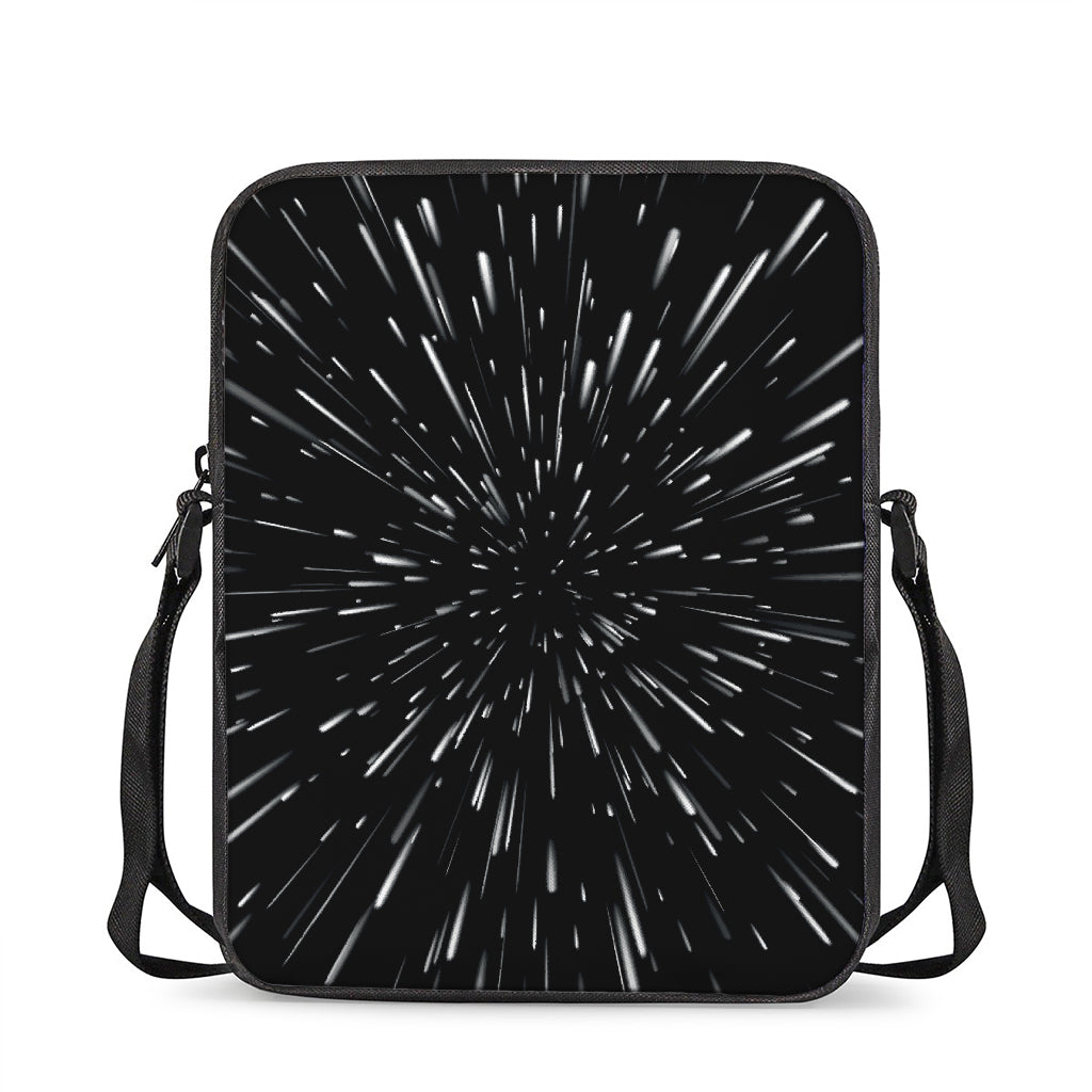 Galaxy Hyperspace Print Rectangular Crossbody Bag