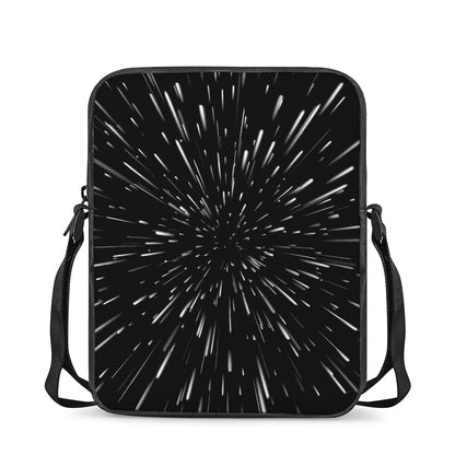 Galaxy Hyperspace Print Rectangular Crossbody Bag