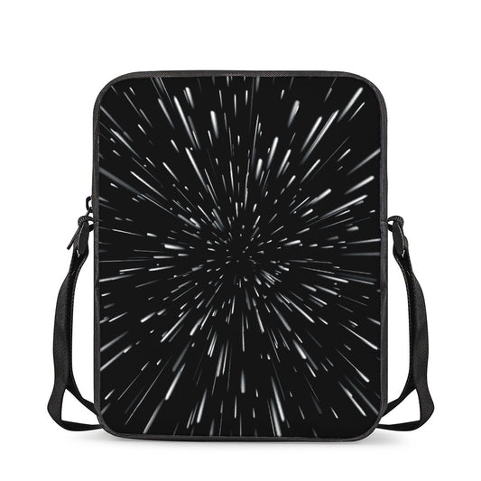 Galaxy Hyperspace Print Rectangular Crossbody Bag