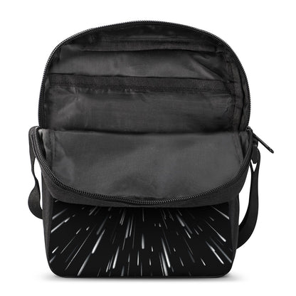 Galaxy Hyperspace Print Rectangular Crossbody Bag