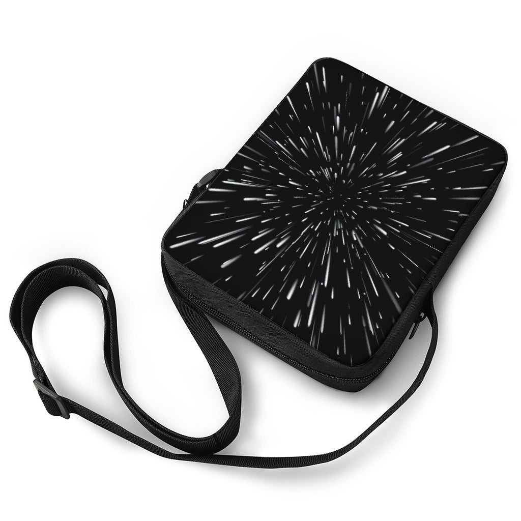 Galaxy Hyperspace Print Rectangular Crossbody Bag
