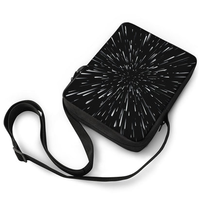 Galaxy Hyperspace Print Rectangular Crossbody Bag