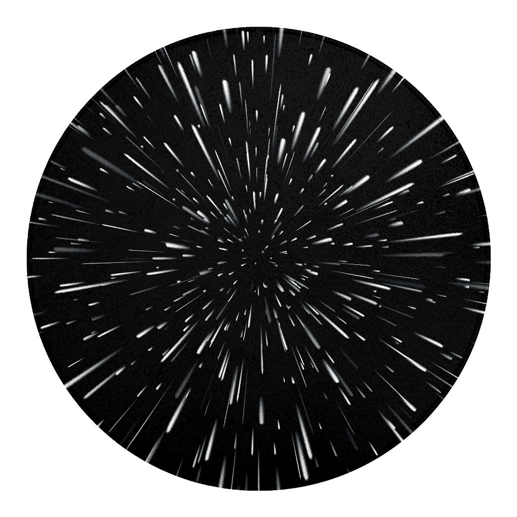 Galaxy Hyperspace Print Round Blanket