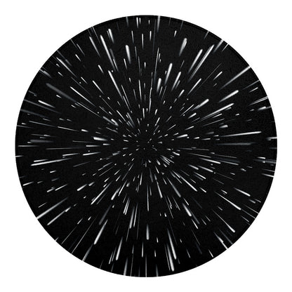 Galaxy Hyperspace Print Round Blanket