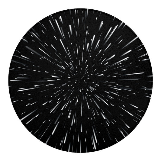 Galaxy Hyperspace Print Round Blanket
