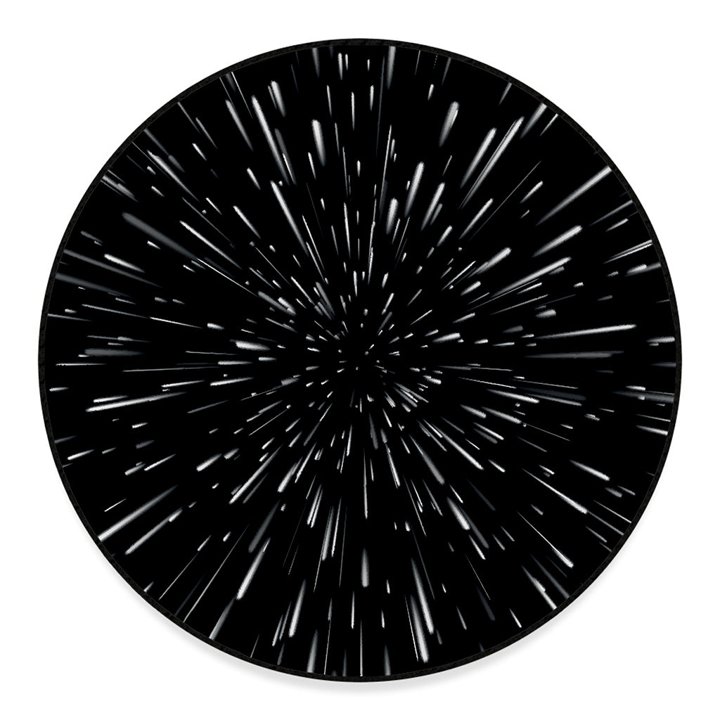 Galaxy Hyperspace Print Round Floor Mat