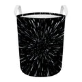 Galaxy Hyperspace Print Round Laundry Basket