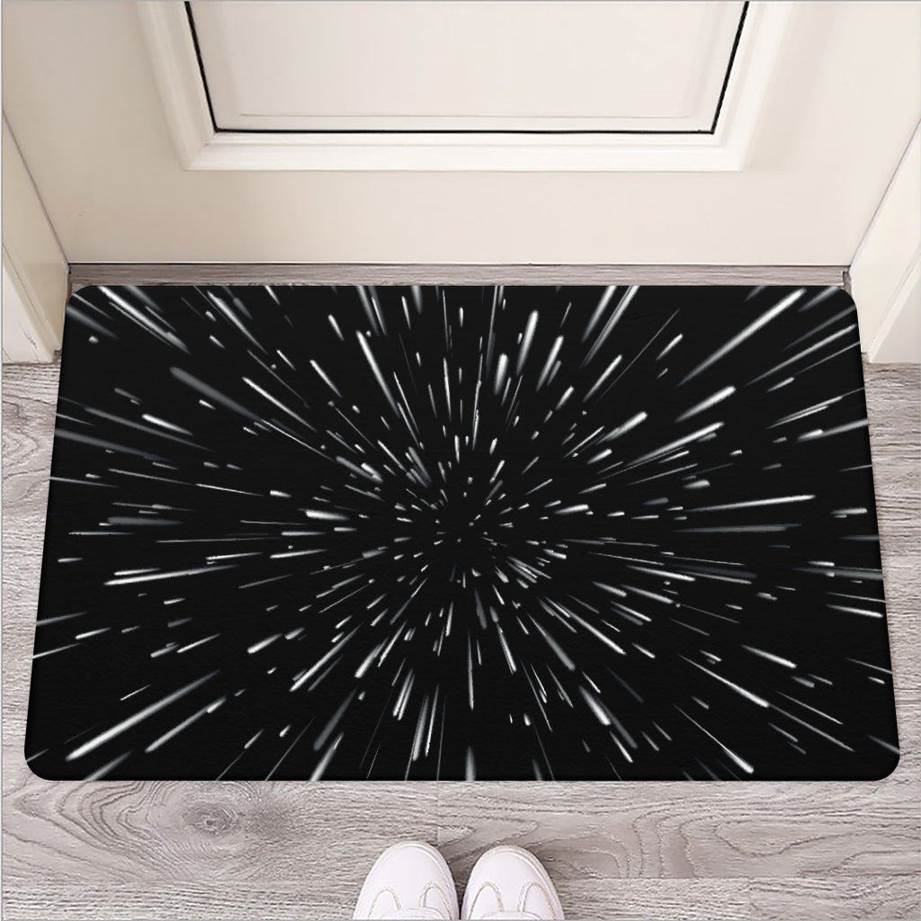 Galaxy Hyperspace Print Rubber Doormat