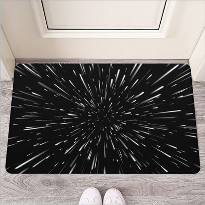 Galaxy Hyperspace Print Rubber Doormat