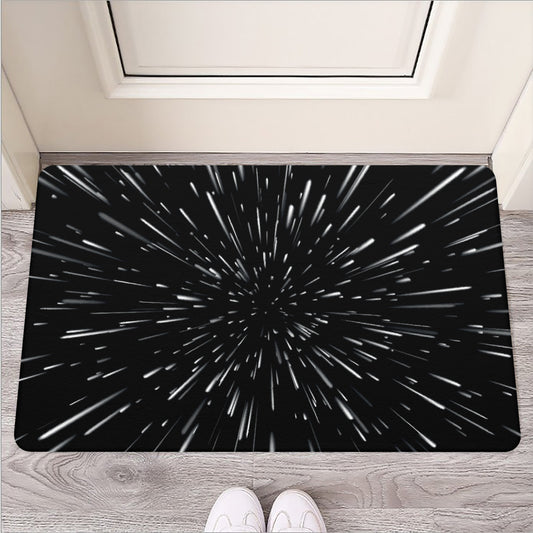 Galaxy Hyperspace Print Rubber Doormat