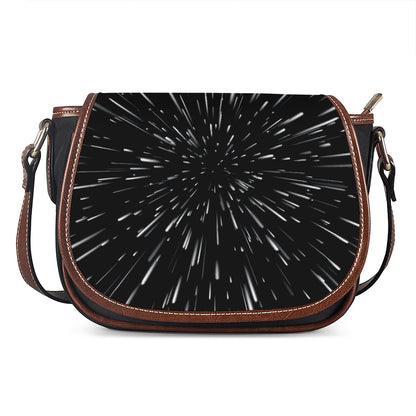 Galaxy Hyperspace Print Saddle Bag