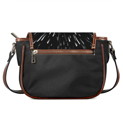 Galaxy Hyperspace Print Saddle Bag