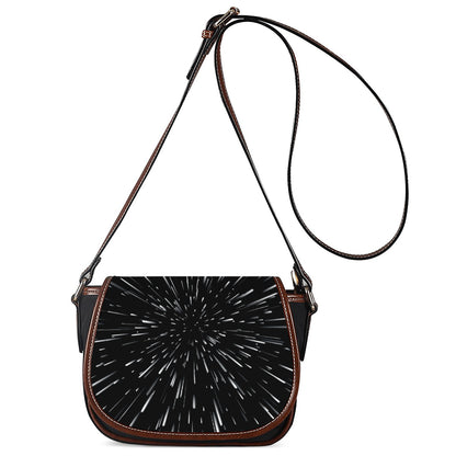 Galaxy Hyperspace Print Saddle Bag