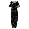 Galaxy Hyperspace Print Short Sleeve Long Nightdress