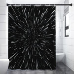 Galaxy Hyperspace Print Shower Curtain