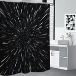 Galaxy Hyperspace Print Shower Curtain