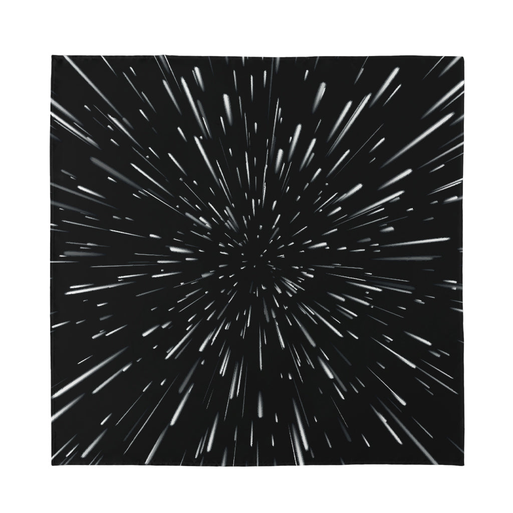 Galaxy Hyperspace Print Silk Bandana