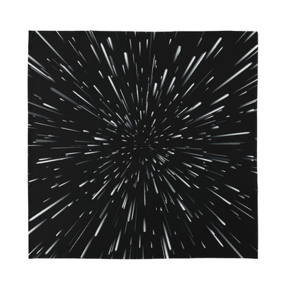 Galaxy Hyperspace Print Silk Bandana