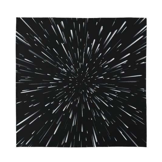 Galaxy Hyperspace Print Silk Bandana