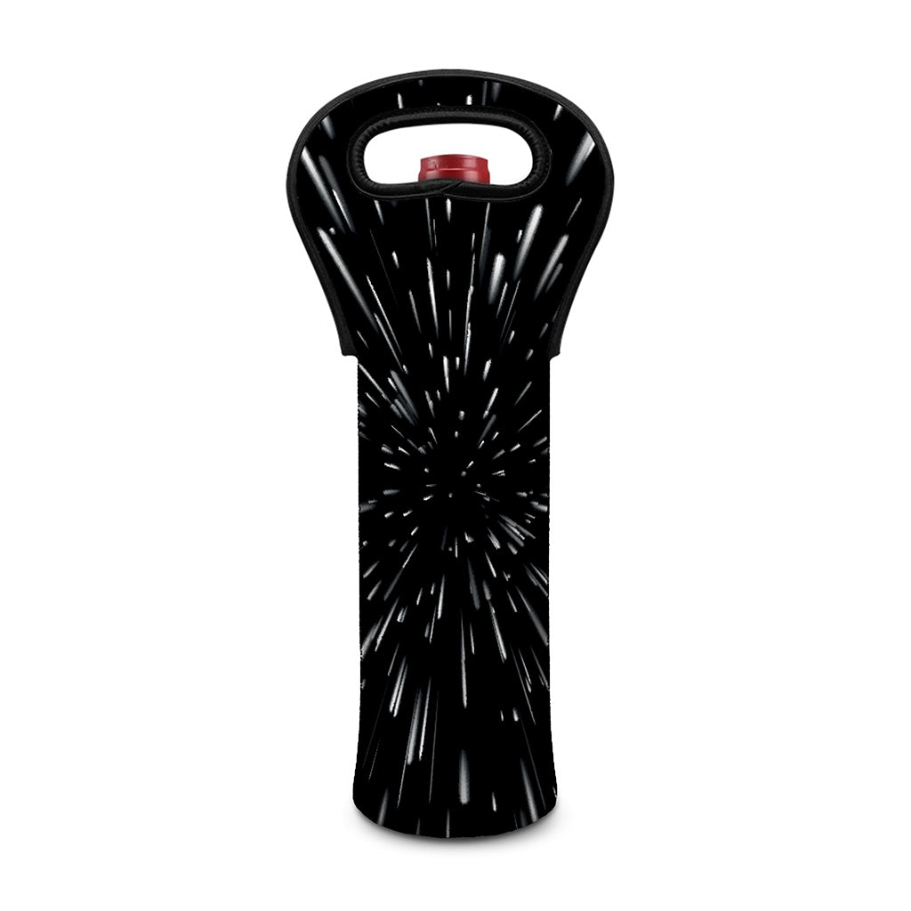 Galaxy Hyperspace Print Single Neoprene Wine Tote