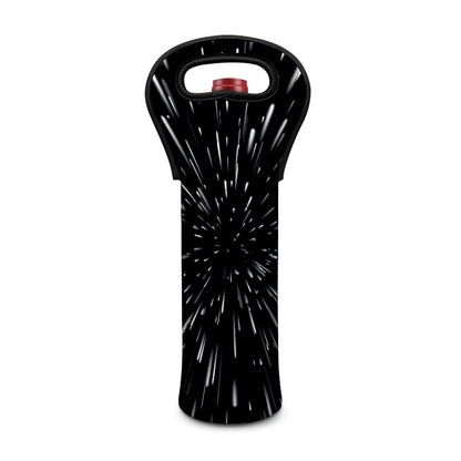 Galaxy Hyperspace Print Single Neoprene Wine Tote