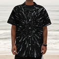 Galaxy Hyperspace Print Textured Short Sleeve Shirt