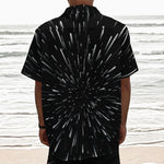Galaxy Hyperspace Print Textured Short Sleeve Shirt