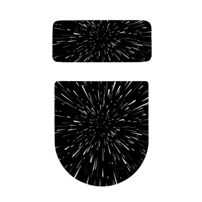 Galaxy Hyperspace Print Toilet Lid And Tank Cover Set